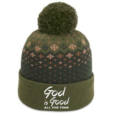 God Is Good All The Time Funny Christian The Baniff Cuffed Pom Beanie