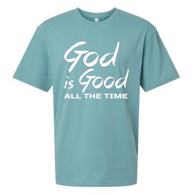 God Is Good All The Time Funny Christian Sueded Cloud Jersey T-Shirt