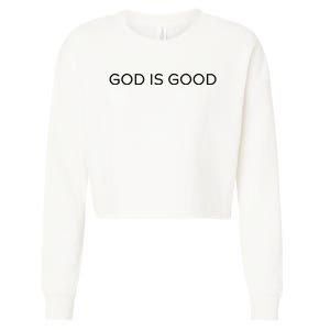 God Is Good Trendy Christian Saying Minimal Cropped Pullover Crew