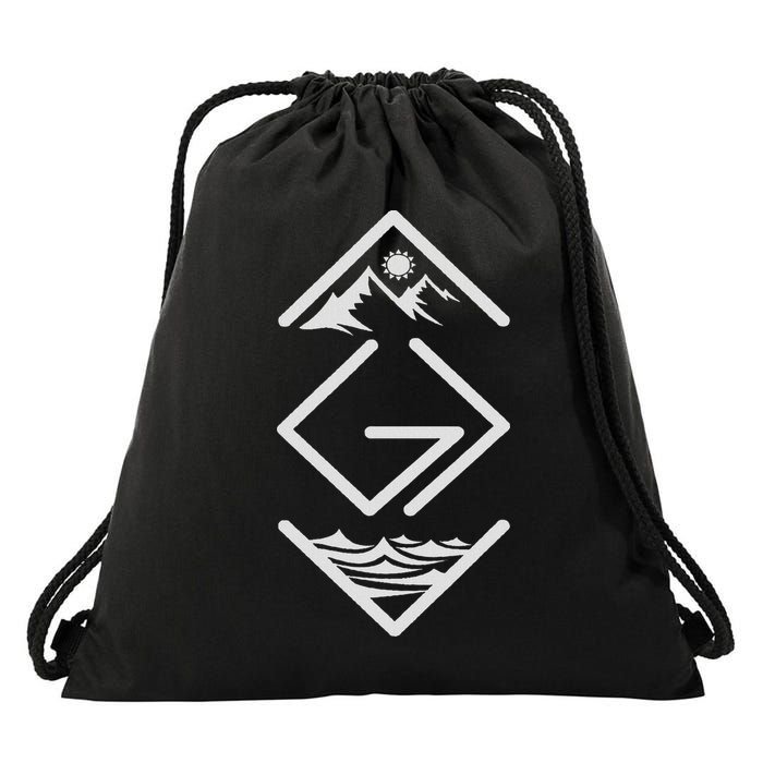 God Is Greater Than The Highs And Lows; Ups And Downs Drawstring Bag