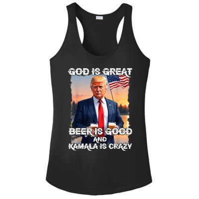 God Is Great Beer Is Good And Kamala Are Crazy Ladies PosiCharge Competitor Racerback Tank