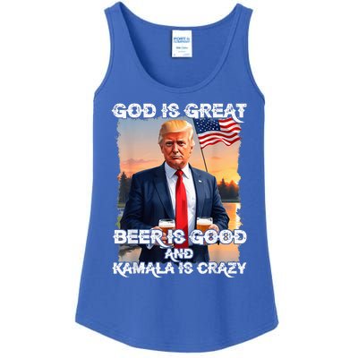 God Is Great Beer Is Good And Kamala Are Crazy Ladies Essential Tank