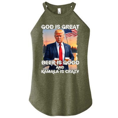 God Is Great Beer Is Good And Kamala Are Crazy Women's Perfect Tri Rocker Tank