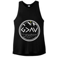 God Is Greater Than HIghs And Lows Disciple And Christian Ladies PosiCharge Tri-Blend Wicking Tank