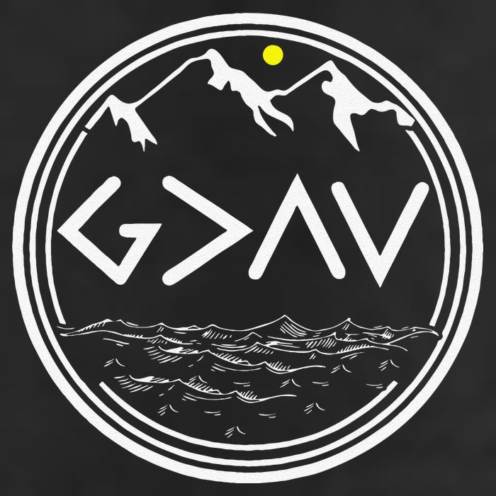 God Is Greater Than HIghs And Lows Disciple And Christian 7 Panel Mesh Trucker Snapback Hat