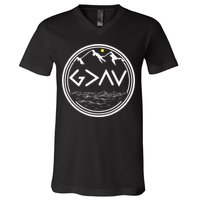 God Is Greater Than HIghs And Lows Disciple And Christian V-Neck T-Shirt
