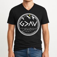 God Is Greater Than HIghs And Lows Disciple And Christian V-Neck T-Shirt