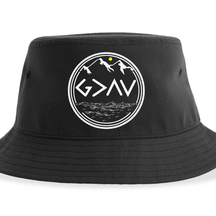 God Is Greater Than HIghs And Lows Disciple And Christian Sustainable Bucket Hat