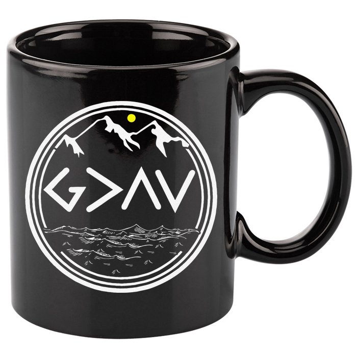 God Is Greater Than HIghs And Lows Disciple And Christian 11oz C Handle Ceramic Mug