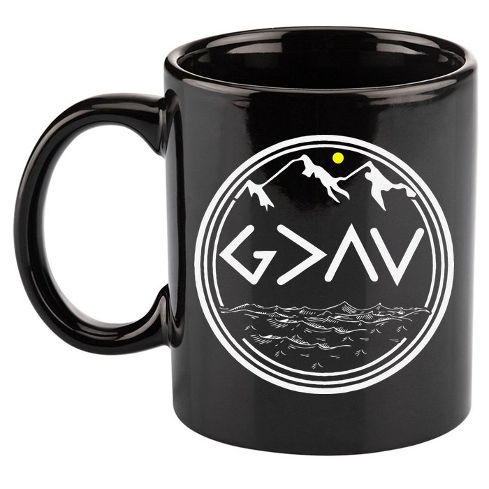 God Is Greater Than HIghs And Lows Disciple And Christian 11oz C Handle Ceramic Mug