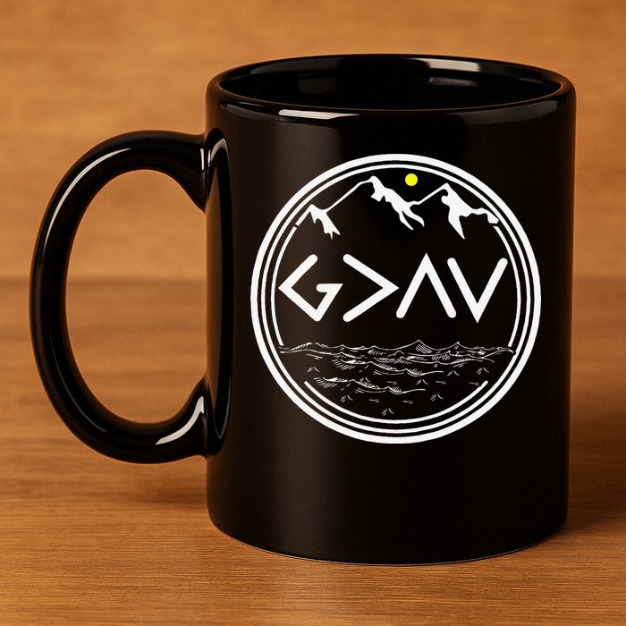 God Is Greater Than HIghs And Lows Disciple And Christian 11oz C Handle Ceramic Mug