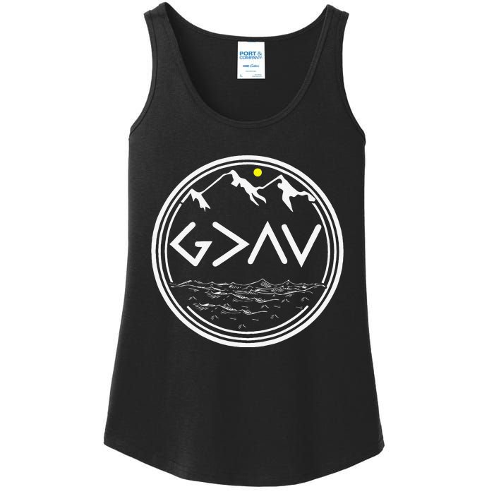 God Is Greater Than HIghs And Lows Disciple And Christian Ladies Essential Tank