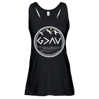 God Is Greater Than HIghs And Lows Disciple And Christian Ladies Essential Flowy Tank