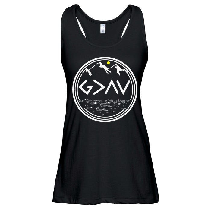 God Is Greater Than HIghs And Lows Disciple And Christian Ladies Essential Flowy Tank