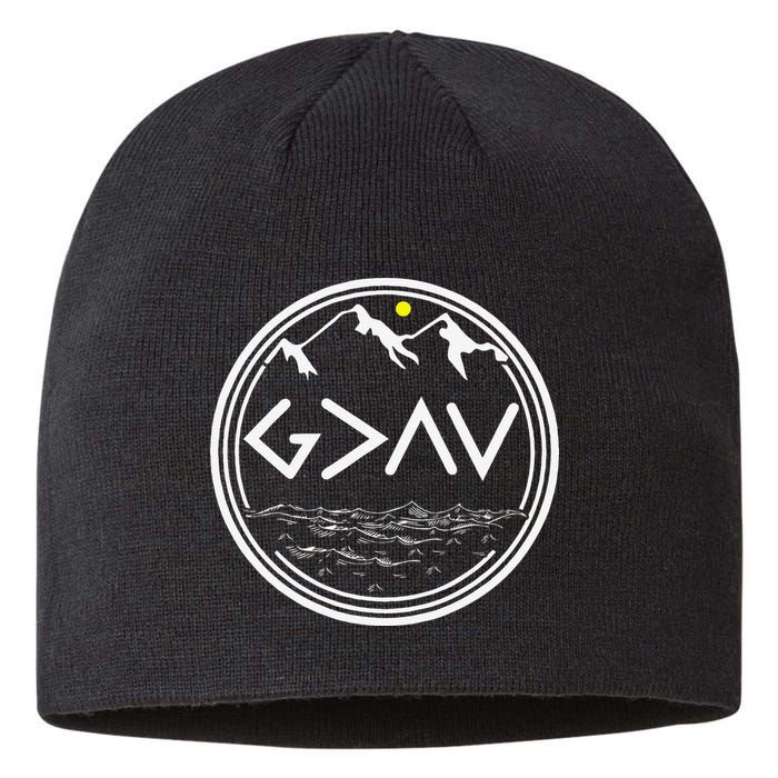 God Is Greater Than HIghs And Lows Disciple And Christian Sustainable Beanie