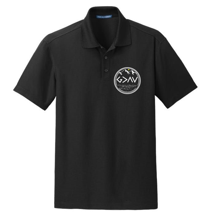 God Is Greater Than HIghs And Lows Disciple And Christian Dry Zone Grid Polo