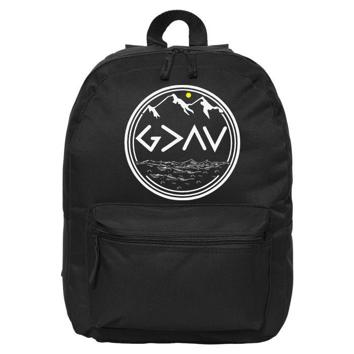 God Is Greater Than HIghs And Lows Disciple And Christian 16 in Basic Backpack