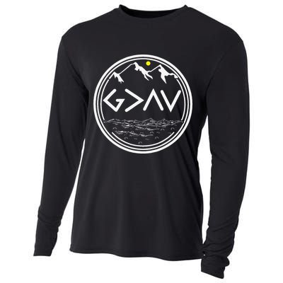 God Is Greater Than HIghs And Lows Disciple And Christian Cooling Performance Long Sleeve Crew