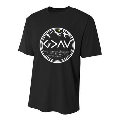 God Is Greater Than HIghs And Lows Disciple And Christian Youth Performance Sprint T-Shirt