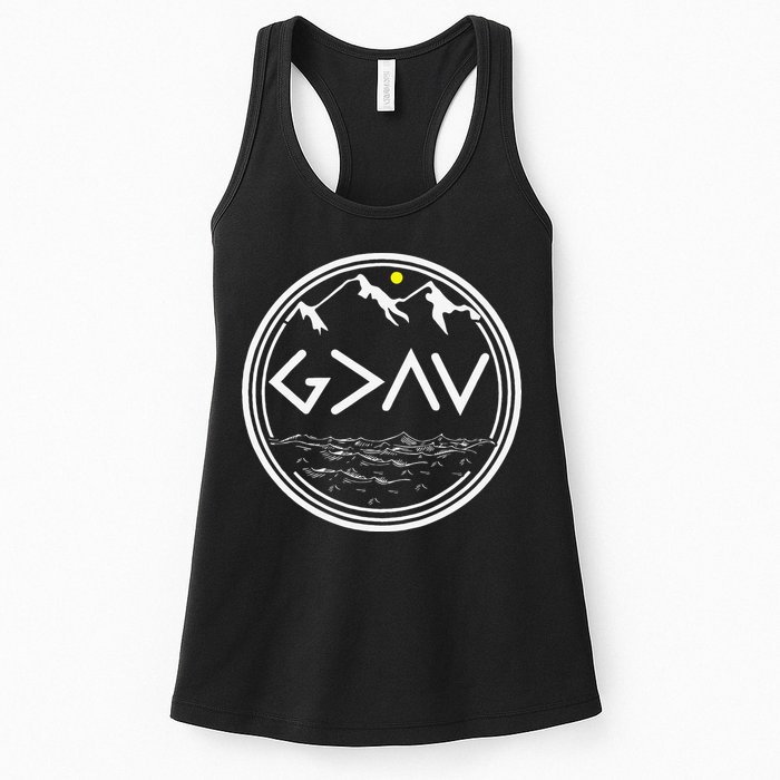 God Is Greater Than HIghs And Lows Disciple And Christian Womens Tank Top