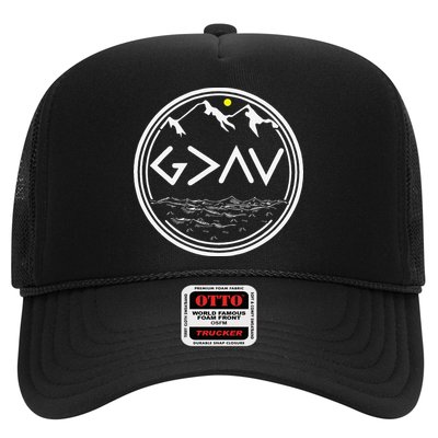 God Is Greater Than HIghs And Lows Disciple And Christian Trucker Hat