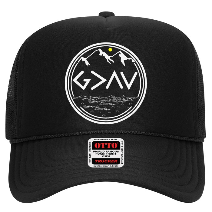 God Is Greater Than HIghs And Lows Disciple And Christian Trucker Hat