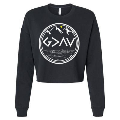 God Is Greater Than HIghs And Lows Disciple And Christian Cropped Pullover Crew