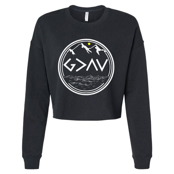 God Is Greater Than HIghs And Lows Disciple And Christian Cropped Pullover Crew