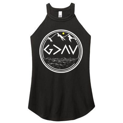 God Is Greater Than HIghs And Lows Disciple And Christian Women's Perfect Tri Rocker Tank
