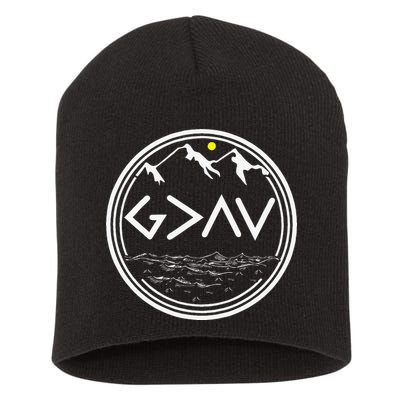 God Is Greater Than HIghs And Lows Disciple And Christian Short Acrylic Beanie