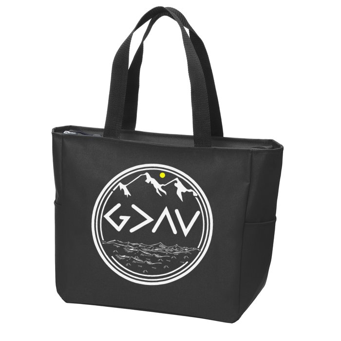 God Is Greater Than HIghs And Lows Disciple And Christian Zip Tote Bag
