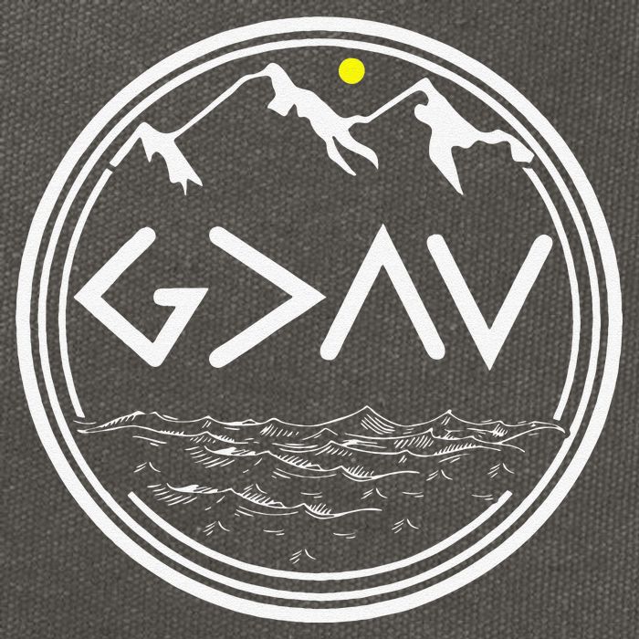 God Is Greater Than HIghs And Lows Disciple And Christian Cotton Canvas Backpack
