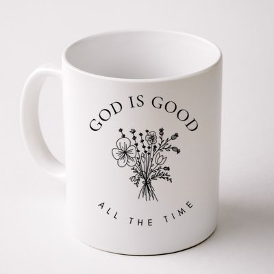 God Is Good All The Time  Wildflowers Christian  Bible Verse Hoodie, Religious Faith Mug