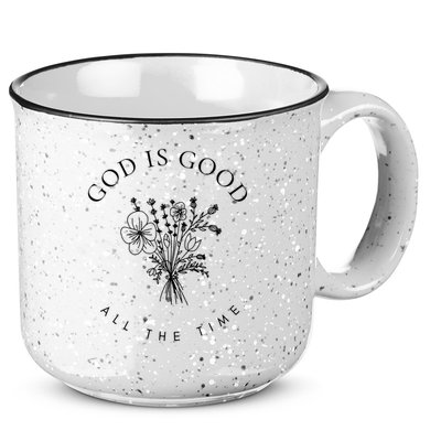 God Is Good All The Time  Wildflowers Christian  Bible Verse Hoodie, Religious Faith 15oz Campfire Ceramic Mug