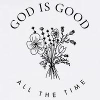 God Is Good All The Time  Wildflowers Christian  Bible Verse Hoodie, Religious Faith Women's V-Neck T-Shirt