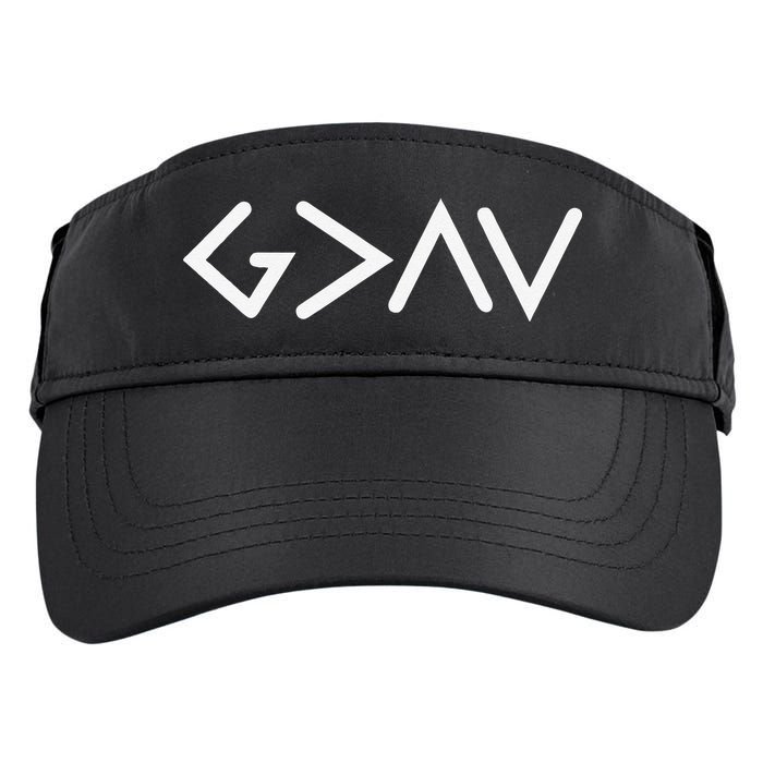 God Is Greater Than HIghs And Lows Disciple And Christian Adult Drive Performance Visor