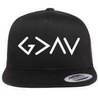 God Is Greater Than HIghs And Lows Disciple And Christian Flat Bill Trucker Hat