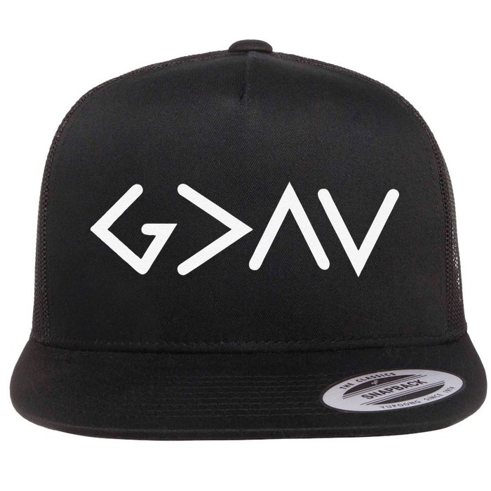 God Is Greater Than HIghs And Lows Disciple And Christian Flat Bill Trucker Hat