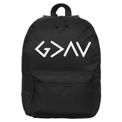 God Is Greater Than HIghs And Lows Disciple And Christian 16 in Basic Backpack