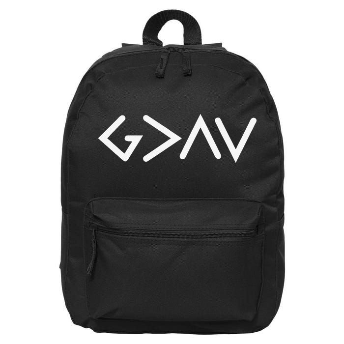 God Is Greater Than HIghs And Lows Disciple And Christian 16 in Basic Backpack