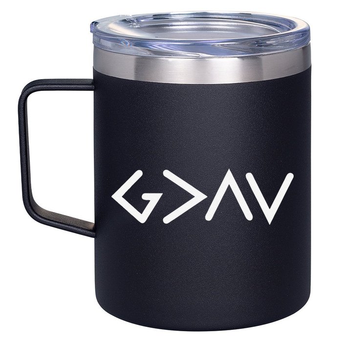 God Is Greater Than HIghs And Lows Disciple And Christian 12oz Stainless Steel Coffee Mug