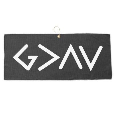 God Is Greater Than HIghs And Lows Disciple And Christian Large Microfiber Waffle Golf Towel