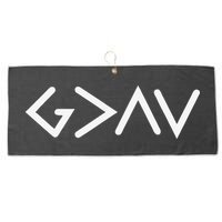 God Is Greater Than HIghs And Lows Disciple And Christian Large Microfiber Waffle Golf Towel