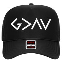 God Is Greater Than HIghs And Lows Disciple And Christian Trucker Hat