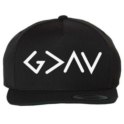 God Is Greater Than HIghs And Lows Disciple And Christian Wool Snapback Cap