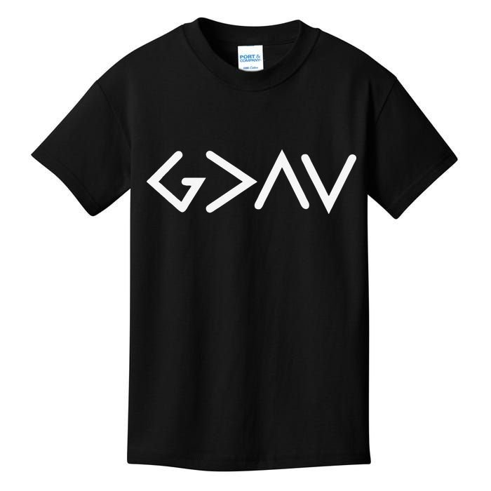 God Is Greater Than HIghs And Lows Disciple And Christian Kids T-Shirt