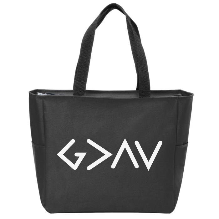 God Is Greater Than HIghs And Lows Disciple And Christian Zip Tote Bag
