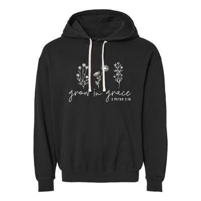 Grow In Grace Christian Easter Day Garment-Dyed Fleece Hoodie