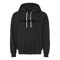 God Is Greater Than The Highs And Lows Arrow Christian Design Garment-Dyed Fleece Hoodie