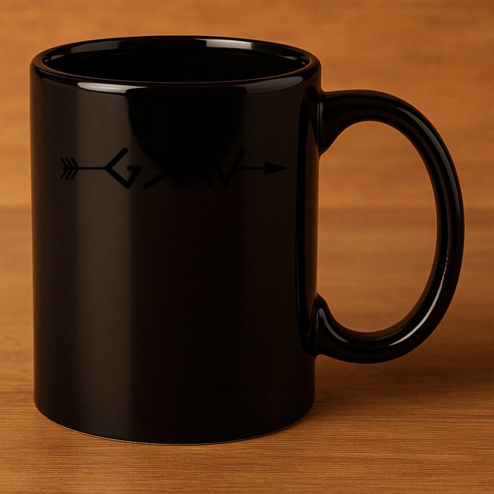 God Is Greater Than The Highs And Lows Arrow Christian Design 11oz C Handle Ceramic Mug